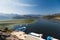 Montenegro, National Park Skadar Lake - September, 21 2018: A beautiful landscape view at Lake Skadar, famous tourist attraction