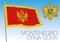 Montenegro official national flag, Europe