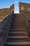 Montenegro, Old Town 0f Kotor. Wall of ancient fortifications with staircase