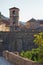 Montenegro . Old Town of Kotor, view of northern walls of fortress and church of St. Mary