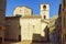 Montenegro. Streets of Old Town of Kotor on sunny winter day. Church of St. Mary Collegiate