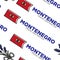 Montenegro travel destination flag national symbol seamless pattern