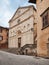 Montepulciano, Siena, Tuscany, Italy: the ancient church of Sant`Agostino in the old town of the medieval picturesque town