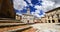 MONTEPULCIANO SQUARE AND CITY HALL. BEAUTYFUL IDYLLIC TUSCNAY HISTORIC CITYSCAPE.