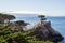 MONTEREY, CALIFORNIA - SEPTE,BER 6, 2019: Lone Cypress tree view along famous 17 Mile Drive in Monterey. Sources claim it is one