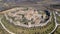 Monteriggioni, Siena, Italy. Drone aerial landscape of the wonderful medieval village. Tuscany, Italy