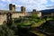 Monteriggioni, Tuscny, Italy. Panorama of the castle and old town