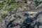 Monterosso, Cinque Terre, Italy - 26 June 2018: a world war bunker on the rocky cliff