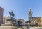 Montevideo - July 02, 2017: Palacio Salvo in the center of the city of Montevideo, Uruguay