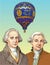Montgolfier brothers cartoon style portrait