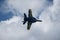 MONTGOMERY, NY, USA - 25 JUNE 2023: U.S. Navy F A-18Es Blue Angels squadron perfomance at New York air show