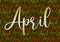 Month of April text pattern wallpaper