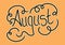 Month of August lettering background