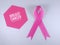 Month Breast Cancer Awareness Ribbon in October.