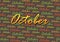 Month of October text pattern wallpaper