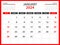 Monthly calendar template for 2024 year - January 2024 year, Week Starts on Sunday, Desk calendar 2024 design, Wall calendar,