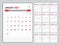 Monthly calendar template for 2027 year, Week Starts on sunday, Planner 2027 year, Wall calendar in a minimalist style, desk