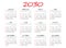 Monthly calendar template for 2030 year, simple calendar design, Planner, Week Starts on Sunday, Wall calendar 2030 design