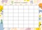 Monthly Planner. Creative design with floral elements