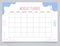 Monthly planner worksheet design template