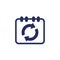 monthly subscription auto-renewal icon, vector