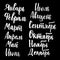 Months cyrillic lettering