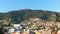 Montjuic park sunny view on tibidabo amusement park 4k time lapse barcelona