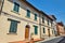 Montopoli in Val d`Arno narrow street architecture. Tuscany, Itaky