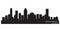 Montreal Canada city skyline. Detailed silhouette