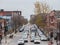 MONTREAL, CANADA - NOVEMBER 9, 2018: Typical Shopping street in Le Plateau district, with small and medium businesses