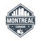 Montreal Canada Travel Stamp. Icon Skyline City Design Vector.