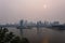 Montreal Downtown in the smoke of Canadian forest fires