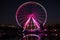 Montreal ferris wheel at night