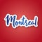 Montreal - hand drawn lettering name of Canada city.