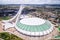 Montreal Olympic Stadium and Tower, Aerial View