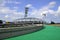 The Montreal Olympic Stadium tower. It`s the tallest inclined tower in the world.