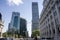 Montreal, Quebec, Canada - 18 July 2016 - Different Syle of buildings (BANK CIBC) in downtown in Montreal in summertime. Canadian