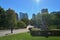 Montreal, Quebec, Canada, September 14, 2018: McGill Campus - State Research University in English. The guy with the phone in the