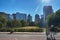 Montreal, Quebec, Canada September 14, 2018: McGill Campus - State Research University in English. A young family walks in the