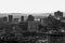 Montreal skyline, balck & white view