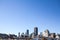 Montreal skyline, with the iconic buildings of the old Montreal Vieux Montreal and the CBD business skyscrapers