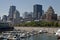 Montreal skyline viewed from the waterfront