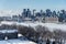 Montreal Skyline in winter