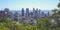 Montreal view from Mount Royal in summer day. Postcard like view of central down town area of Montreal from Mount Royal in sunny