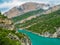 Montrebei gorge over Canelles reservoir , Catalonia, Spain