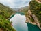 Montrebei gorge over Canelles reservoir , Catalonia, Spain