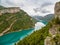 Montrebei gorge over Canelles reservoir , Catalonia, Spain