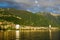 Montreux cityscape in sunset light