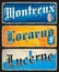 Montreux, Locarno, Lucerne, Swiss cities plates