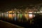 Montreux shoreline at night